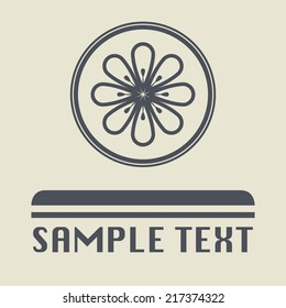 Citrus fruit icon or sign, vector illustration