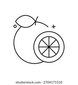 Zitrusfrüchte, Symbol, Vektorgrafik