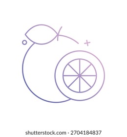 Zitrusfrüchte, Symbol, Vektorgrafik