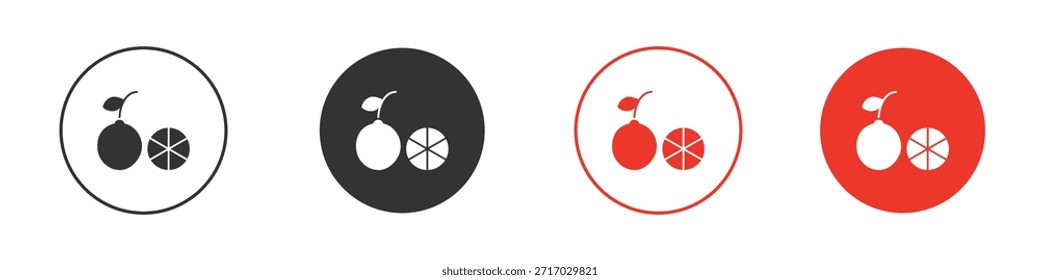 Zitrusfrucht-Symbol. Webvektordesign