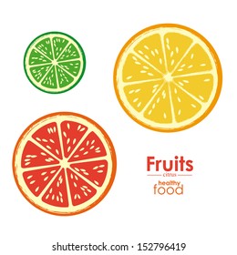 citrus fruit over white background vector illustration 