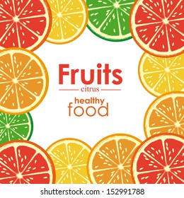 citrus fruit over white background vector illustration 