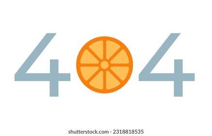Citrus fruit slice error 404 flash message. Pampelmuse. Sliced exotic fruit. Summertime. Empty state ui design. Page not found popup cartoon image. Vector flat illustration concept on white background
