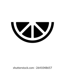 Citrus fruit slice icon design on a white background