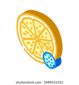 citrus fruits allergen free product food isometric icon vector. citrus fruits allergen free product food sign. isolated symbol illustration