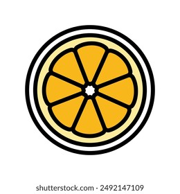 citrus fruits allergen free product food color icon vector. citrus fruits allergen free product food sign. isolated symbol illustration