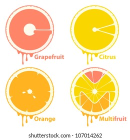 Citrus fruits icons / design elements