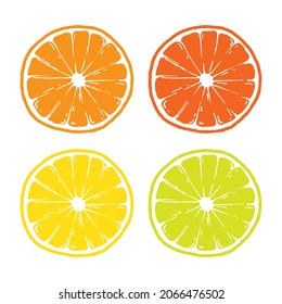 Citrus fruits - orange, tangerine, lemon and lime