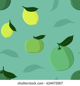 Citrus fruits - vector background