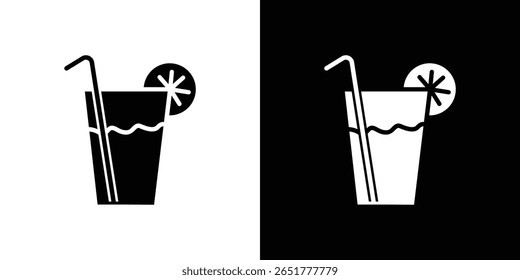 Citrus Glass icon of a flat style vector