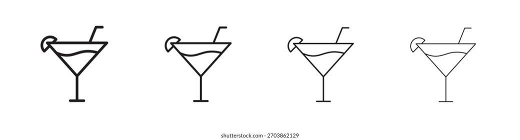 Citrus Glass icon linear vector icon in a editable style.