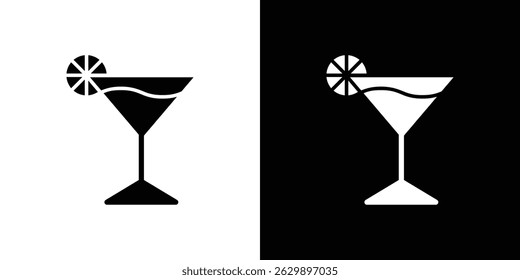 Citrus Glass icon in solid flat trendy design style.