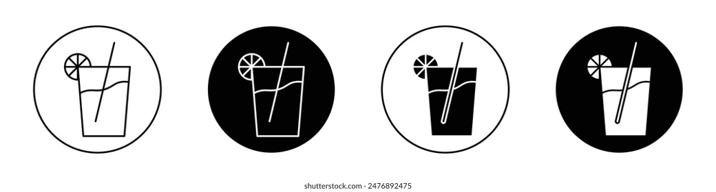 Citrus Glass vector icon symbol in flat style.