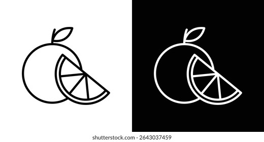 Citrus icon Flat style logo vector. perfect for UI designs