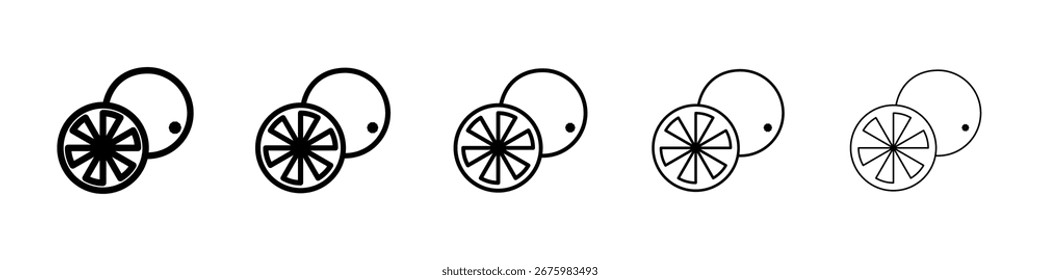 Icono de cítricos para el concepto móvil y el Diseño web.