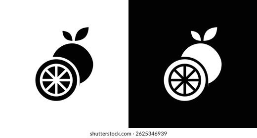 Vetor de linha simples de ícone Citrus. Símbolo, logotipo.