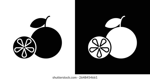 Citrus icon symbol collection. Flat vector stock illustration.