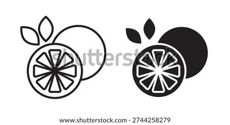 Citrus icon symbol vector illustration on white background. Flat design.