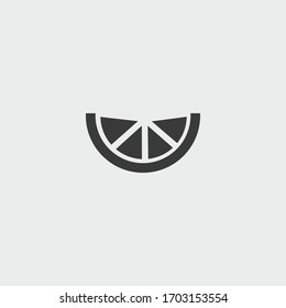 citrus icon. citrus vector on gray background