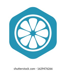 Citrus Icon White Citrus Icon On Stock Vector (Royalty Free) 1629476266 ...