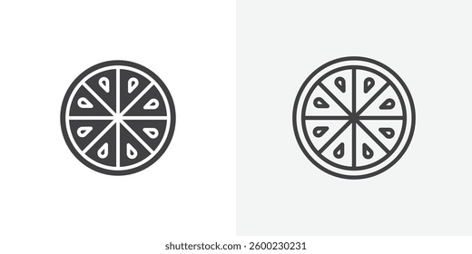 Citrus icons design. vector icons for ui designs