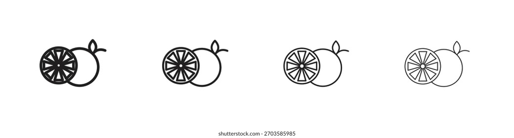 Citrus Symbole Vektorelemente für Infografik Web