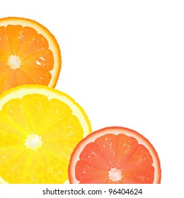 Citrus, Isolated On White Background, Vector Illustration
