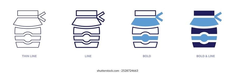 Citrus jam icon in 4 different styles. Thin Line, Line, Bold, and Bold Line. Duotone style. Editable stroke.