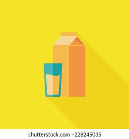 Citrus juice flat icon. Modern flat icons with long shadow effect in stylish colors. Icons for Web and Mobile Application. EPS 10.