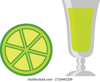 Citrus juice on white background. vector illustration
