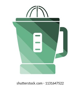 Citrus juicer machine icon. Flat color design. Vector illustration.