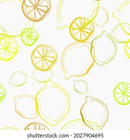 citrus juicy fruit vector seamless bright pattern multicolor