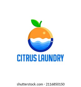 logo de la lavandería de cítricos, perfecto para el logo de la lavandería