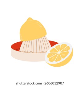 Citrus lemon juicer vector isolated illustration