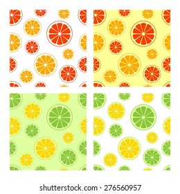 citrus, lemon, lime, orange, grapefruit, vector illustration