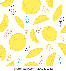 Zitrusfrüchte nahtlose Vektormuster für Grafikdesign, Textilien.