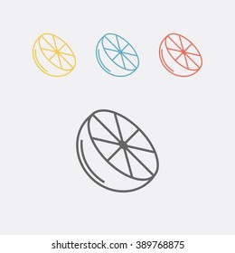 Citrus line icon isolated.