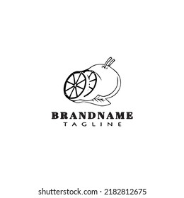 citrus logo cartoon icon design template black modern isolated illustration