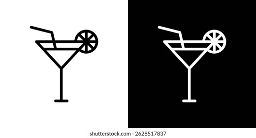 Citrus Martini glass icon vector for web, computer and mobile apps