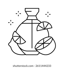 citrus notes perfume line icon vector. citrus notes perfume sign. isolated contour symbol black illustration