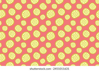 Citrus pattern with orange background, seamless lime pattern abstract