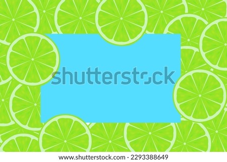 Citrus pattern, slices of lime. Fresh organic tropical fruit background. Vegetarian design full of vitamins, creative summer refreshing concept