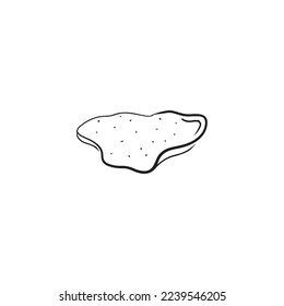 Citrus peel in black isolated on white background. Hand drawn vector sketch illustration in doodle simple outline vintage engraved style. Tangerine, orange, lemon, lime, grapefruit.