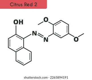 Citrus red. Structural formula. Carcinogen.