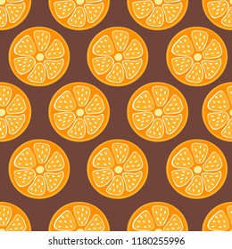 citrus seamless background, fashionable, simple vector brown chocolate background, fresh summer vitamin, cinnamon.