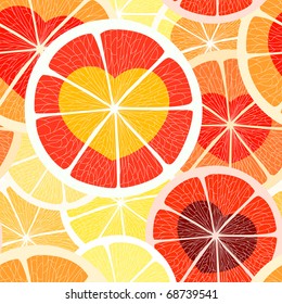El fondo del cítrico es fluido. Pomelo y naranja