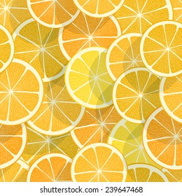 Citrus seamless background. Orange