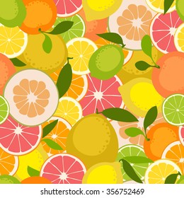 Citrus seamless pattern. 