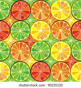 citrus seamless pattern. Vector Illustration