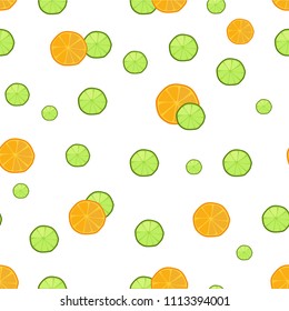 Citrus seamless pattern. Vector. Wrapping paper design